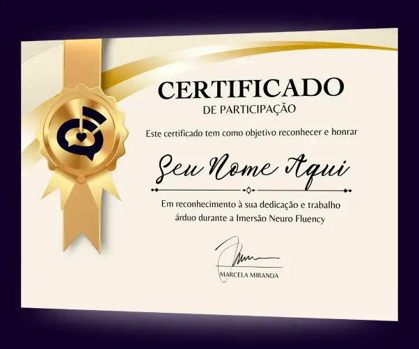 Certificado de participação da Imersão